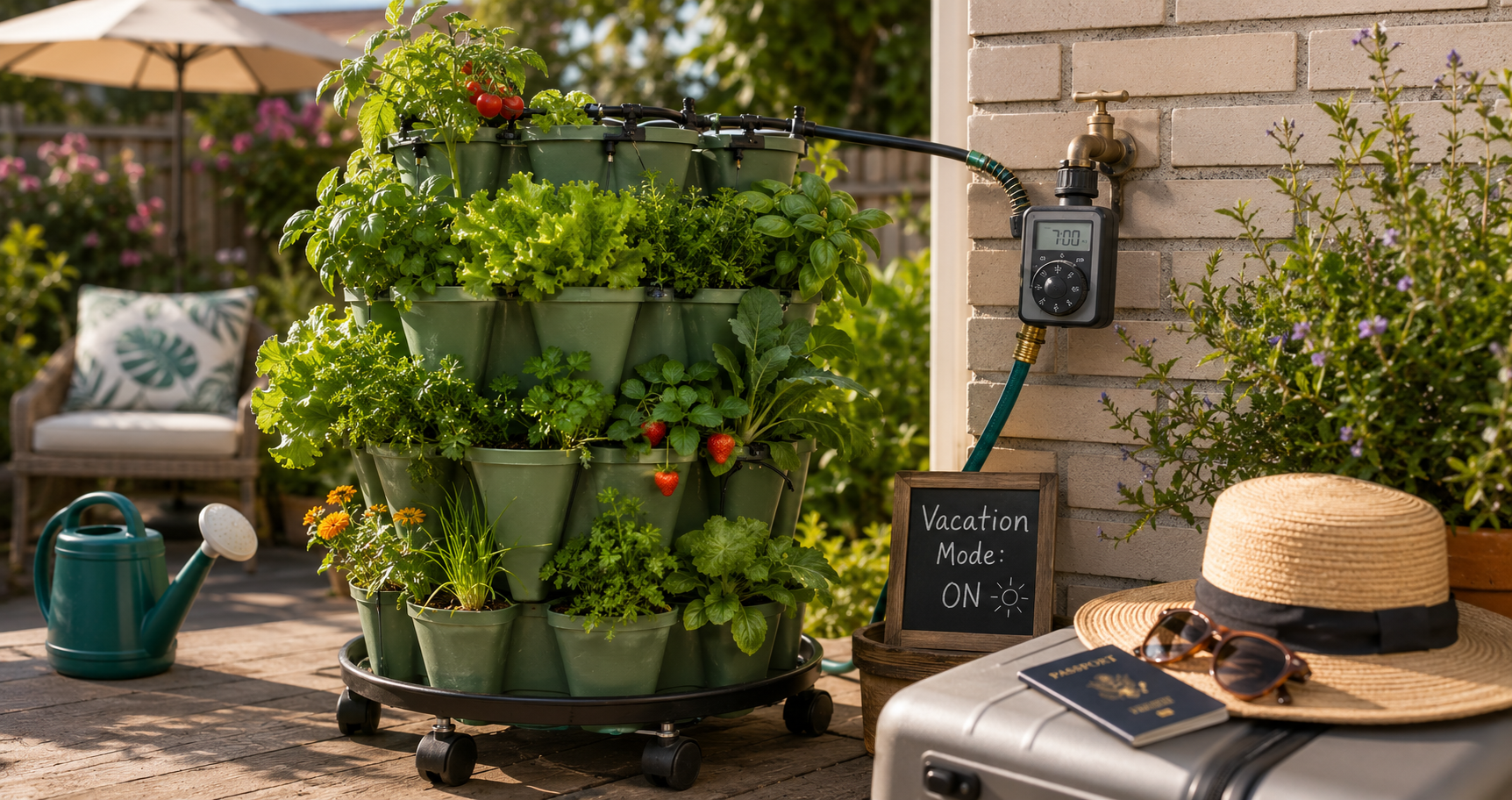 How to Set Up a Self-Watering Garden System (So You Can Actually Go on Vacation)