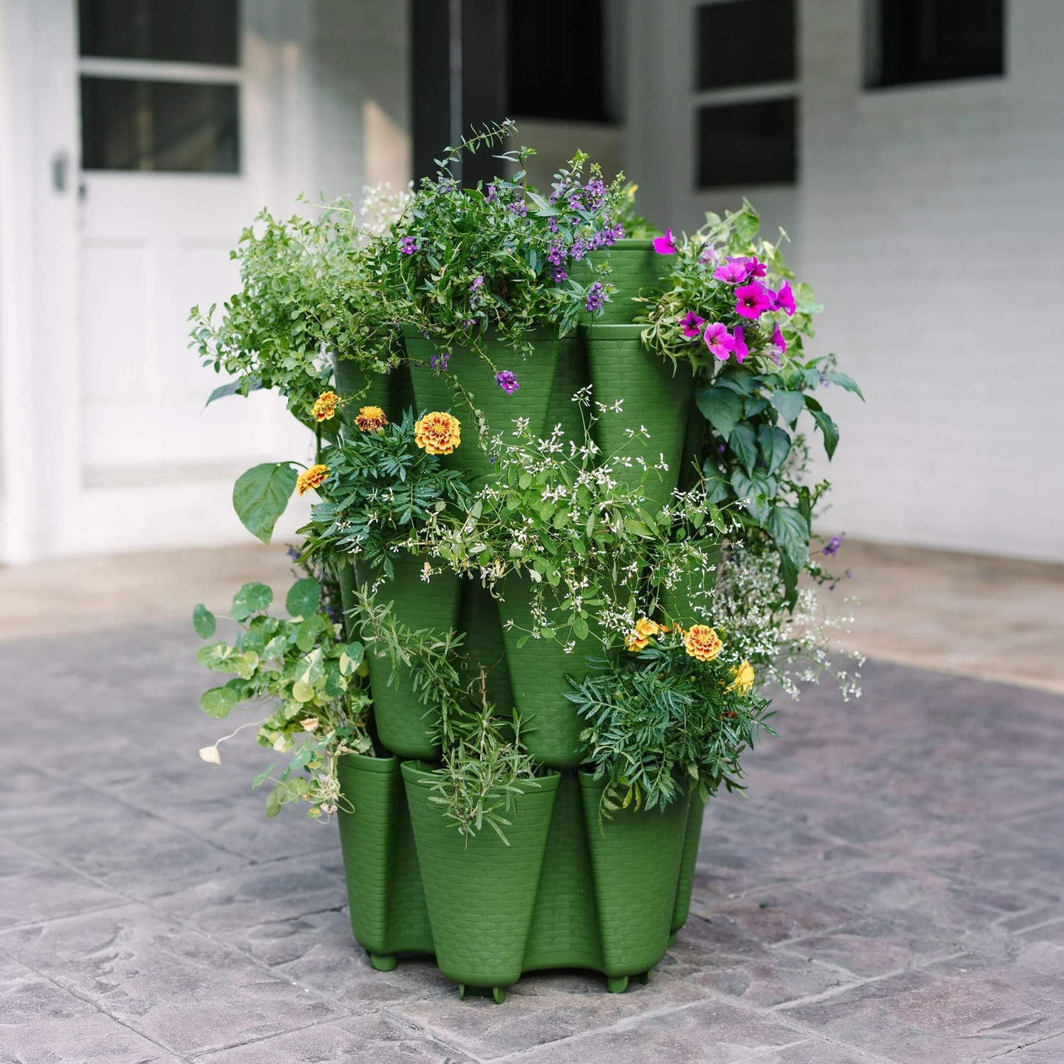 3 Tier GreenStalk Garden Original Vertical Planter - Basket Weave Texture