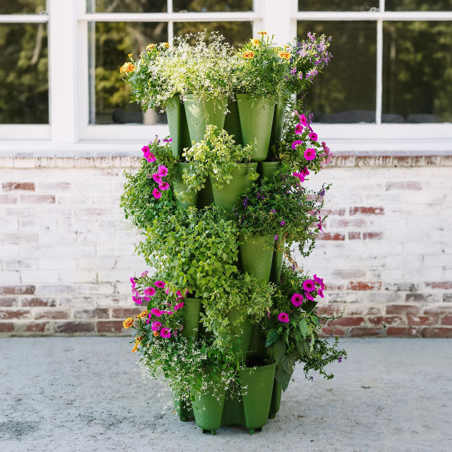 5 Tier GreenStalk Garden Original Vertical Planter - Basket Weave Texture