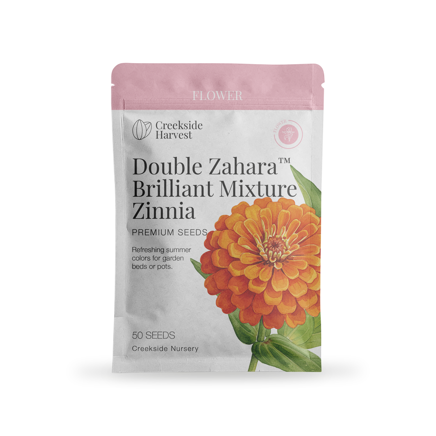 Double Zahara™ Brilliant Mixture Zinnia Seeds