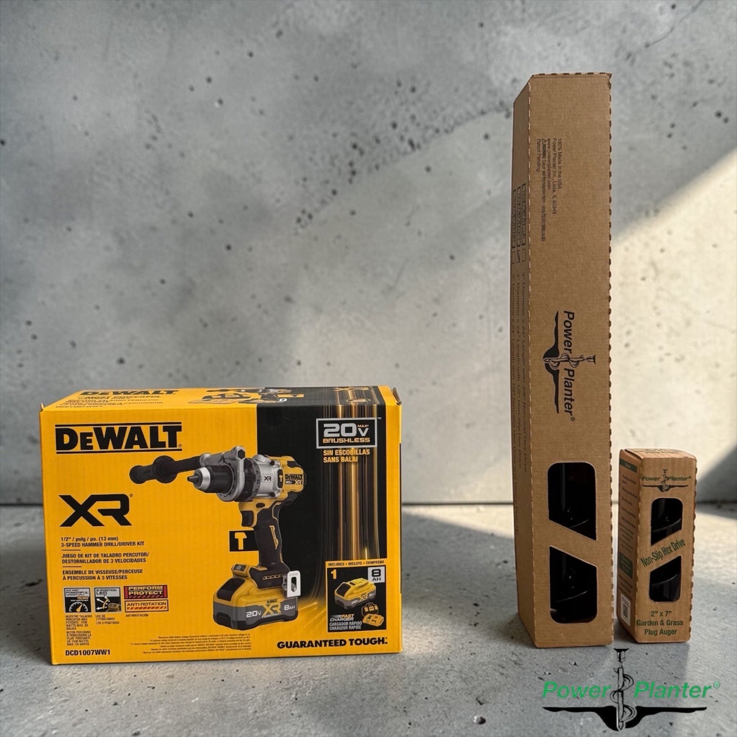 Easy Dig Gardener Starter Bundle (2" x 7" and 3" x 24" plus DEWALT DCD1007WW1)